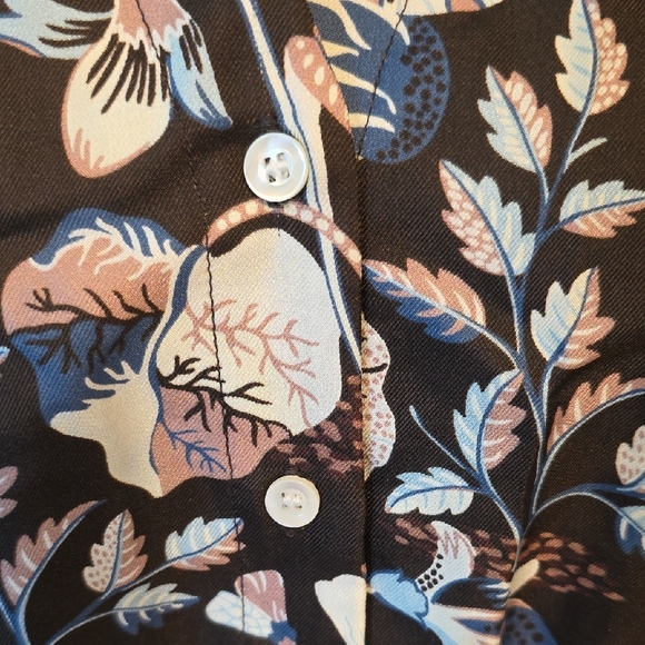 J. McLaughlin Black Floral Long Sleeve Dress - Picture 5 of 10